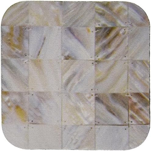 3dRose Florene Mother of Pearl Coaster, Soft, Set of 8