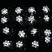 Isightguard Solar Powered String Lights Snowflakes Shape 5M/16.4FT 30 LEDs Waterproof Fairy Lights for Outdoor,Gardens,Christmas,Wedding,Holiday and Party Decorations (White)