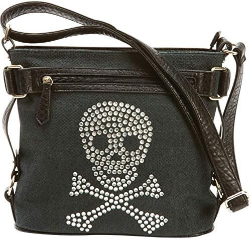 Skull and Crossbone Handbag in Rhinestones - LUPSKULL