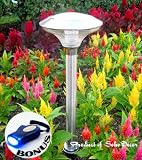 SohoDecor 3 Pack Grand SkyDome Stainless Steel Landscaping Solar Light - New 2009 4 LEDs Edition