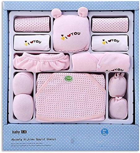 M&amp;C Autumn and winter cotton baby clothes gift boxes boys girls clothes , pink
