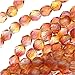 Czech Fire Polish Glass Beads 6mm Round Two Tone Fuchsia/Lemon (25)