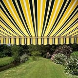 from Primrose London 3.5m x 2.5m Standard Manual Patio Awning, Yellow & Grey