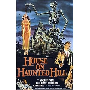 Vintage Vincent Price Horror Movie Poster House on Haunted Hill