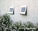 SohoDecor 2 Pack Grand Luxy Stainless Steel Wall Mounted Solar Path Light with 4.5 Inch Ultra High Sensitive Amorphous PV Solar Panel
