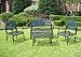 4pc Outdoor Diamond Lattice Outdoor Iron Settee Patio Set