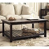 Ashley Furniture Signature Design Mestler Rectangular Cocktail Table, Rustic Brown