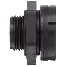 Dixon 60401 Polypropylene Pipe and Welding Fitting, Bulkhead, 3/4" NPT Female, 1-3/8" Hole Size