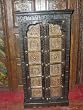 Old Door Armoire Dark Teak Iron Brass Antique Cabinet India Furniture 60"x28"
