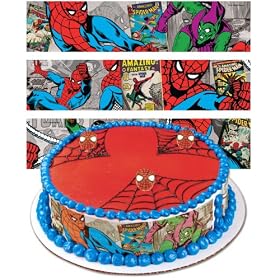 Spiderman Designer Prints Cake Edible Image