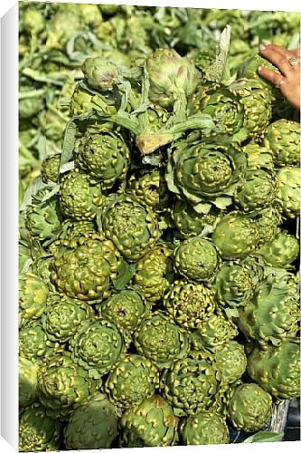 Canvas Prints of Close-up of globe artichokes on market day from Robert Harding