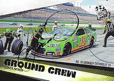 AUTOGRAPHED Danica Patrick 2014 Press Pass Racing GROUND CREW (#10 GoDaddy Team) Signed Collectible NASCAR Trading Card with COA