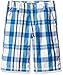 Crazy 8 Boys' Flat Front Plaid Short