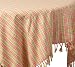 April Cornell 54 by 54-Inch Tablecloth, Sunrise Plaid Coral