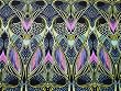 Benartex Kaleidoscope Chorus Line Paula Nadelstrern Fabric Purple Yellow