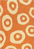 Creative Retro Shag Rugs: 88027-386 Orange Ivory: 6'7