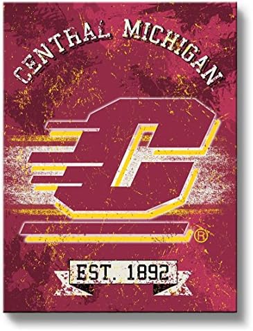 Central Michigan Chippewas Canvas Wall Art Banner Design (18x24)
