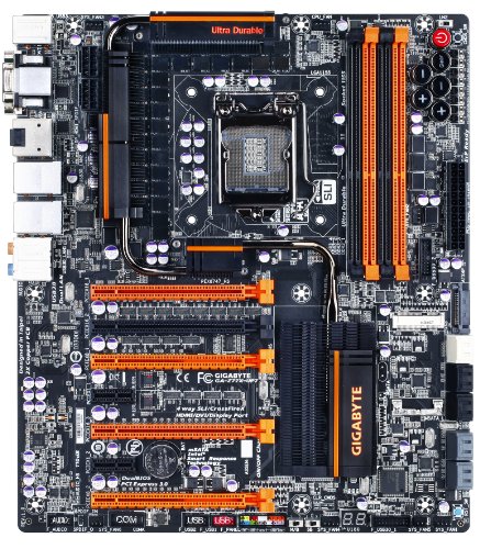 Gigabyte LGA 1155 DDR3 2400 Intel Z77 HDMI SATA 6Gb s USB 3 0 Extended ATX Motherboard GA-Z77X-UP7B009NEKAHM