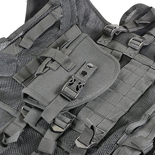 Shootmy Tactical Vest with Adjustable Pockets, Velcro Cases, Breathable
