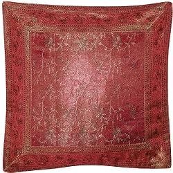 ShalinCraft Pillow Covers Decorating Ideas Handmade Christmas Gifts Silk Fabric 16x16 inches (bcbr303)