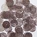 Round Sequin 15mm Chocolate Brown Silky Fiber Strand Fabric Couture Paillettes