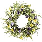 DII All Seasons D&eacute;cor Wild Flower Floral Wreath, 22" Round