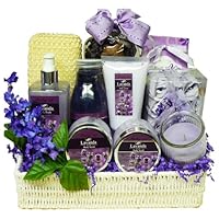Art of Appreciation Gift Baskets Blissfully Relaxing Lavender Spa Bath and Body Set