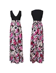 Sexy V-neck Floral Print Cocktail Sleeveless Chiffon/Polyester/Spandex Empire   Waistline Evening Dress/Party Dress/Maxi Dress 