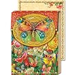 Victorian Butterfly Floral Embellished Magnet Closure Notepad
