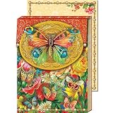Victorian Butterfly Floral Embellished Magnet Closure Notepad