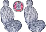 7 Piece Grey Snow Cheetah Safari Animal Print Auto Interior Gift Set 2 Low Back Front Bucket Seat Covers, 2 Separate Headrest Covers, 1 Steering Wheel Cover, and 2 Shoulder Harness Pressure Relief Cover truck accessories F150 Classifieds 7 Piece Grey Snow Cheetah Safari Animal Print Auto Interior Gift Set 2 Low Back Front Bucket Seat Covers, 2 Separate Headrest Covers, 1 Steering Wheel Cover, and 2 Shoulder Harness Pressure Relief Cover