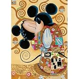 Disney Art Puzzle Mickey Mouse and Minnie Mouse The Hug 1000-pc Art Puzzle inspired by Gustav Klimt Painting