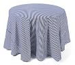 Pack of 2 Farm Fresh Navy Blue & White Striped Round Cotton Table Cloths 96"
