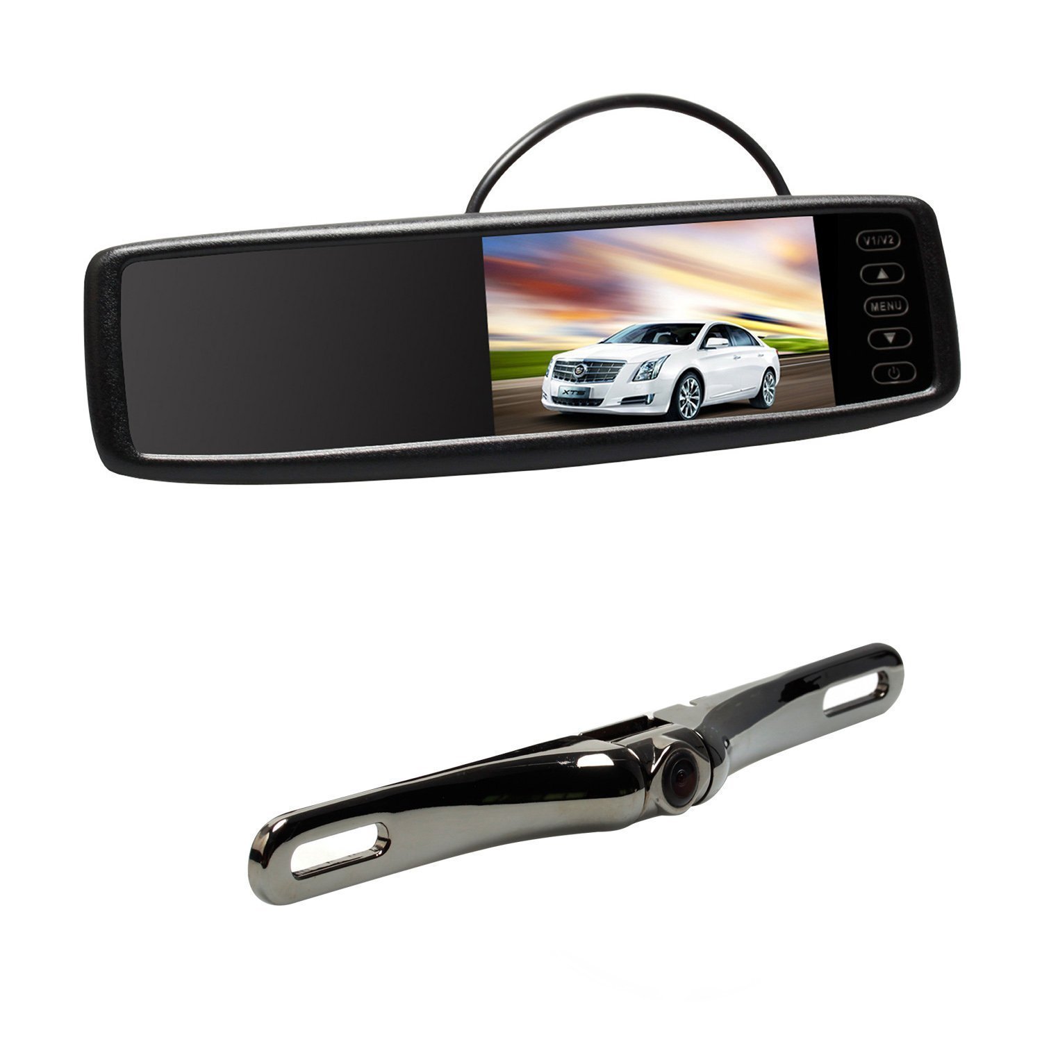 AUTO-VOX Universal 4.3 inch LCD Wireless Rear View Car Monitor with Mirror Kit+ Night Vision Waterproof HD Wide Angle Backup Camera Easy Install for DIY 
AUTO-VOX Universal 4.3 inch LCD Wireless Rear View Car Monitor with Mirror Kit+ Night Vision Waterproof HD Wide Angle Backup Camera Easy Install for DIY