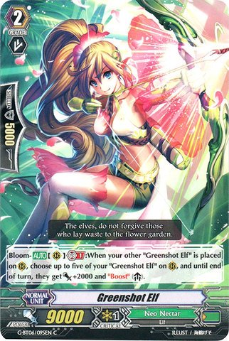 Cardfight!! Vanguard TCG - Greenshot Elf (G-BT06/095EN) - G Booster Set 6: Transcension of Blade and Blossom