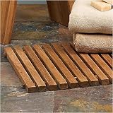 Review Gaiam  / Gaiam Teak Bath Mat Wooden Indoor / Outdoor Shower