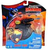 Spin Master Dreamworks Movie Series "How to Train Your Dragon" Exclusive 7 Inch Long Action Figure - NIGHT FURY with FireballIMAGE