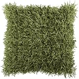 22" Fern Green Retro Shag Decorative Throw Pillow