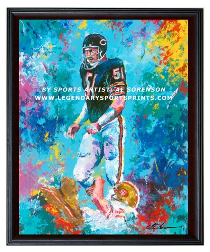 Dick Butkus - Wall Framed Canvas Art Print - Chicago Bears