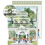 White Conservatory Garden Room Mini Notepad Magnetic Closure