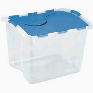 Sterilite 19154306 62qt Hinged Lid Tote Box
