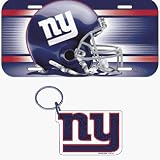 New York Giants License Plate & Key Ring Auto Set