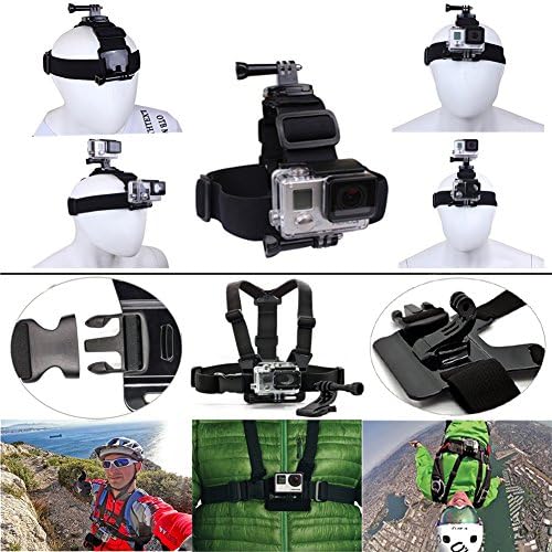 Spideer® Gopro Accessories Gopro KIT Set for Gopro Hero 4 Hero 3+ Hero 3 Hero 2 & Sports Camera Sj4000 Sj5000 Sj6000 Accessories for Outdoor Sports Kit Parachuting Swimming Rowing Surfing Skiing Climbing Running Bike Riding Camping Diving with Gopro Mouth Mount Gopro Floaty Gopro Pole Gopro Floating Handler Gopro BAG Pack Etc.