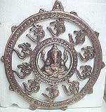 Ganesh Om Metal Wall Hanging Ganesha Hindu