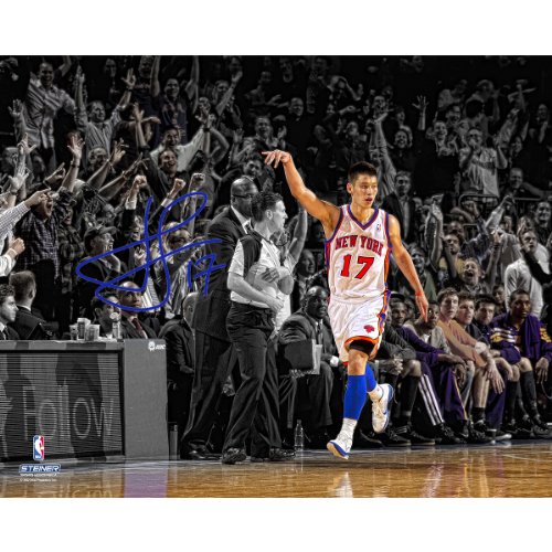 Steiner Sports NBA New York Knicks Jeremy Lin Autographed Follow Thru 8x10 Photograph