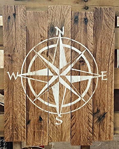 Handmade Reclaimed Pallet Wooden Compass Sign
