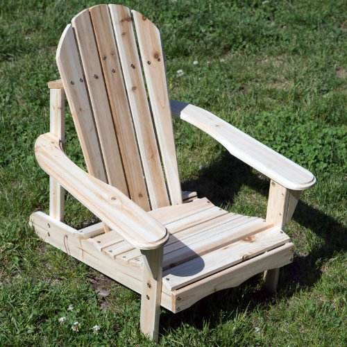 Merry Garden Adirondack Kids Chair, Wood by Living Accents - The Blue