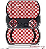 PSPgo Skin and Screen Protector Kit - Checkered Canvas Red and White fits S ....