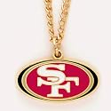 San Francisco 49ers Chain Necklace with NFL Team Logo Pendant
