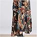 Serenely 2015 Women's 100% Cotton 3/4 Sleeve Paisley Print Dresses Vintage Dress Blue